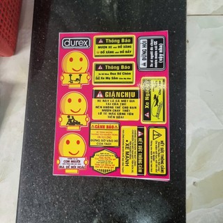 Tem logo sticker cảnh báo con người