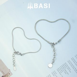  Lắc Tay Đôi Sợi Mì Trơn Đơn Giản Vòng Tay Couple Đẹp Ko Đen Ko Gỉ Cho Nam Nữ Đeo Cặp Basistore  VT040 