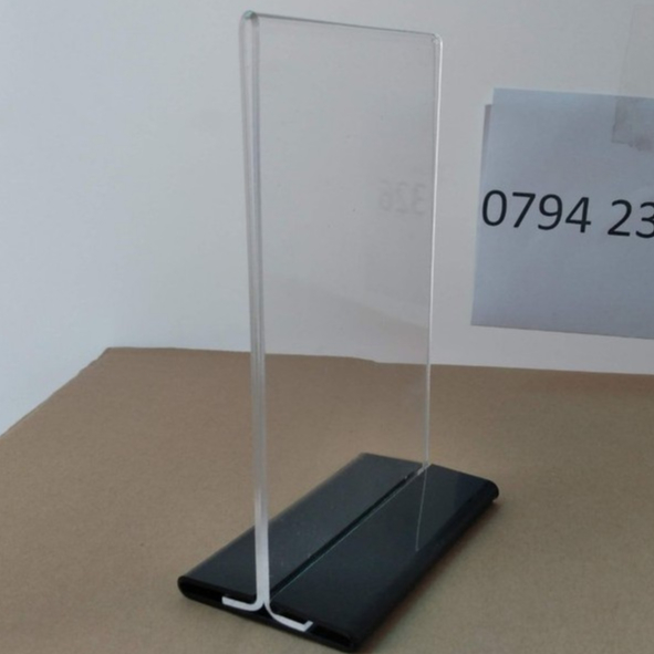Kệ menu mica chữ T A6 2 mặt