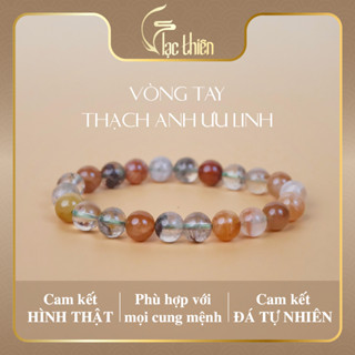 Vòng Đá Thạch Anh Ưu Linh Đa Sắc Phong Thủy Hợp Mệnh Kim Mộc Thủy Hỏa Thổ LẠC THIÊN