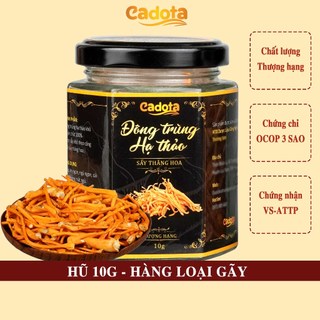 Hũ 10Gr Đông Trùng Hạ Thảo khô SỢI GÃY Giá Tại Xưởng, Chỉ Khác Loại 1 Là Sợi Bị Gãy, Chất Lượng Ok