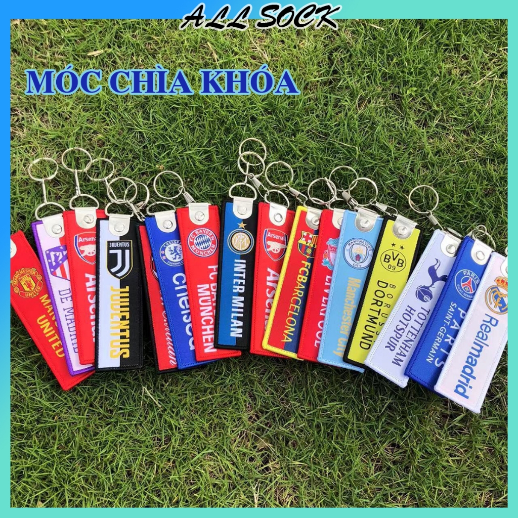 Móc Khóa Bóng đá CLB Móc Treo Chìa khóa Logo Các Clb Arsenal, Barcelona, Real Madrid, Chelsea, MU, M