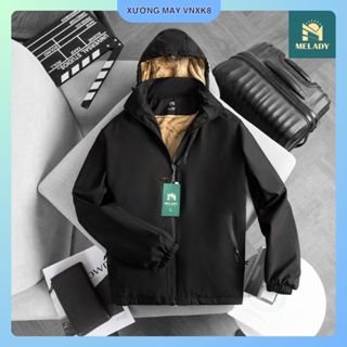 Áo khoác gió nam nữ lót lông cừu, vải tráng bạc nano gió Mũ tháo rời (in ngục)