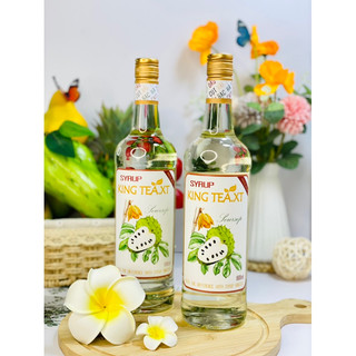Syrup MÃNG CẦU Pha Chế(Syrup Soursop) KINGTEA.XT -Chai Thủy Tinh 800ml
