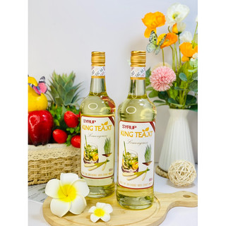 Syrup Sả Pha Chế( Syrup Lemongrass) KINGTEA.XT- Chai Thủy Tinh 800ml