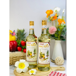 Syrup Sả Pha Chế( Syrup Lemongrass) KINGTEA.XT- Chai Thủy Tinh 800ml