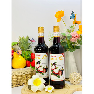 Syrup Măng Cụt Pha Chế( Syrup Mangosteen) KINGTEA.XT- Chai Thủy Tinh 800ml