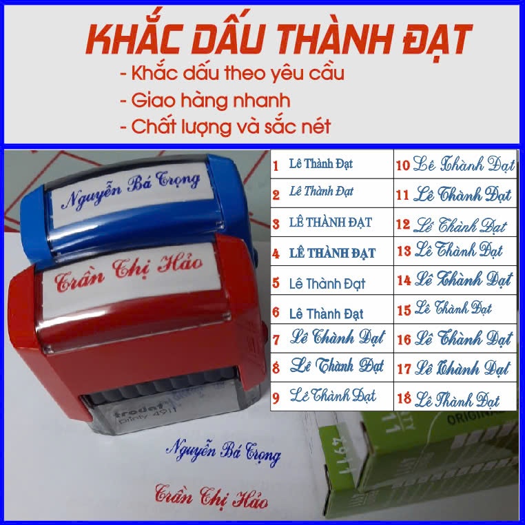 Khắc dấu tên theo yêu cầu