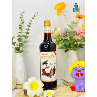 Syrup Măng Cụt Pha Chế( Syrup Mangosteen) KINGTEA.XT- Chai Thủy Tinh 800ml