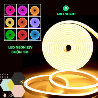 Cuộn 5m LED dây Neon 12V 6x12mm trang trí uốn chữ taọ hình làm bảng neonsign