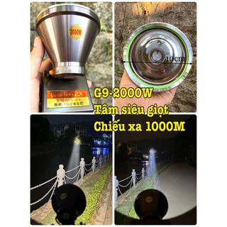 Đèn pin Siêu sáng GPX-G9 Công suất 2000W,Tâm Sáng Cực Nhỏ Giọt Bé,chiếu 1000M,thời gian sáng 10H,Có dây sạc+ dây đeo đầu