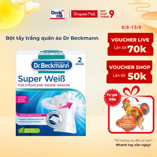 Bột tẩy trắng quần áo Dr Beckmann 80g giúp làm sạch mạnh mẽ vết ố vàng, vết bẩn cứng đầu