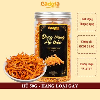50g Nấm Đông Trùng Hạ Thảo Sấy Khô CADOTA Loại Gãy, Sấy Thăng Hoa Cao Cấp, Sợi Gãy Nên Giá Rẻ hơn