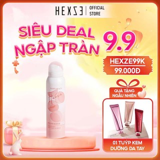 Xịt đào dưỡng trắng nâng tone body HEXZE, cấp ẩm, dưỡng trắng, nâng tone da