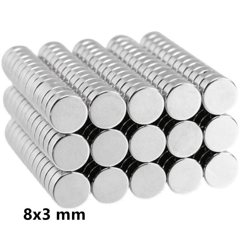 Nam châm vĩnh cửu 8x3mm siêu từ tính,set 10 viên