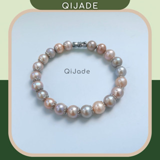 Vòng tay ngọc trai thật, trai nuôi nước ngọt - QiJade hạt sáng, tròn đều, sang trọng