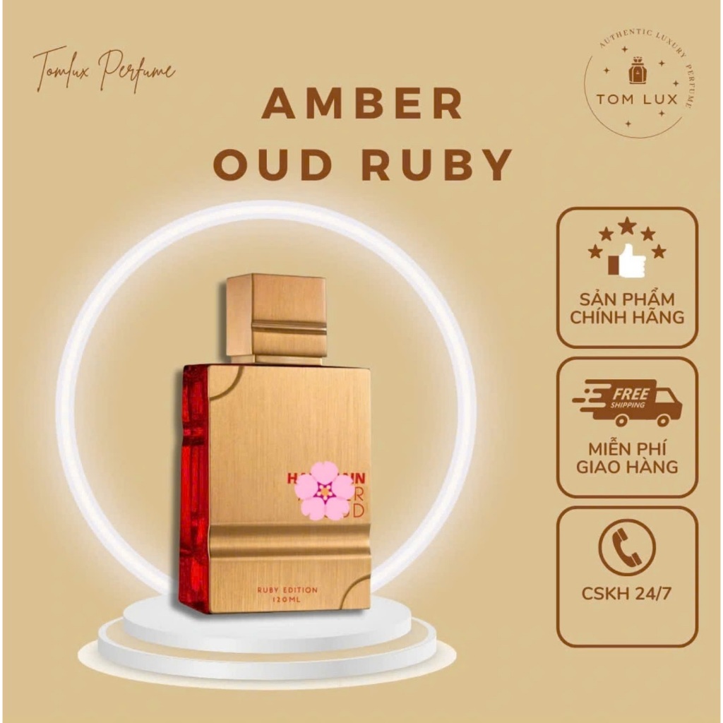 (FULL) Nước Hoa Unisex Amber Oud Ruby Edition EDP TomLux 120ml