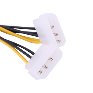 Cáp nguồn 2 Molex 4Pin sang VGA 8Pin