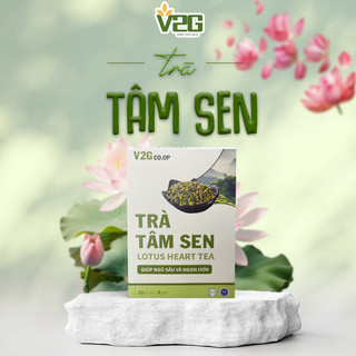 Trà tâm sen 25 túi lọc V2G giảm chứng mất ngủ