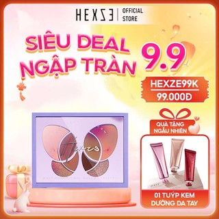 Bảng phấn mắt cánh bướm đa năng HEXZE 8 ô, lâu trôi, chống thấm nước độ lên màu cao