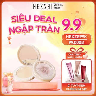 Phấn phủ dạng nén HEXZE, mỏng nhẹ, kiềm dầu, kháng nước, giữ lớp nền lâu trôi