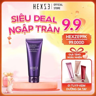 Mặt nạ protein tơ tằm phục hồi tóc hư tổn Hexze 100g, giữ nếp tóc suôn mượt, giúp tóc chắc khỏe, giảm gãy dụng