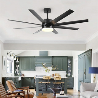  Quạt Đèn Trần 8 cánh Sải Cánh 1m8 Động Cơ DC 6 Mức Gió Trang Trí Phòng Khách Hiện Đại  888_BH 5 năm  