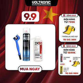 Combo vệ sinh bảo dưỡng sên nhập khẩu Đức VOLTRONIC m60+ ix50 (m50 ceramic) + bàn chải