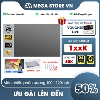 Màn Chiếu Phản Quang Treo Tường 120 Inch Tăng Sáng Dùng Cho Máy Chiếu Xem Phim Tại Nhà KAW VIETNAM