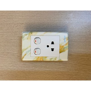 Mặt ổ cắm Sanshe âm tường