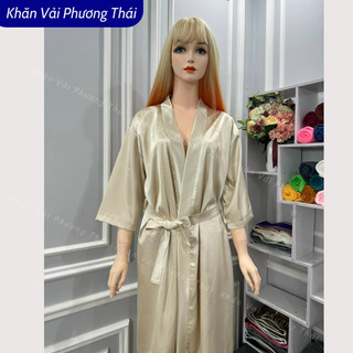 Áo choàng lụa spa, áo choàng make up chất phi lụa ĐẸP, mát, mềm mại