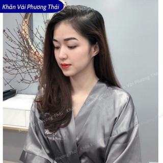 Áo choàng lụa spa, áo choàng make up chất phi lụa ĐẸP, mát, mềm mại
