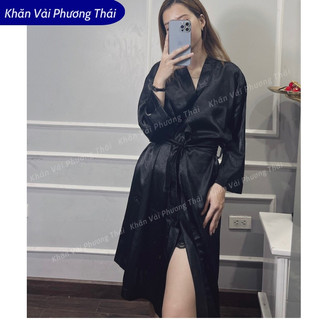 Áo choàng lụa spa, áo choàng make up chất phi lụa ĐẸP, mát, mềm mại