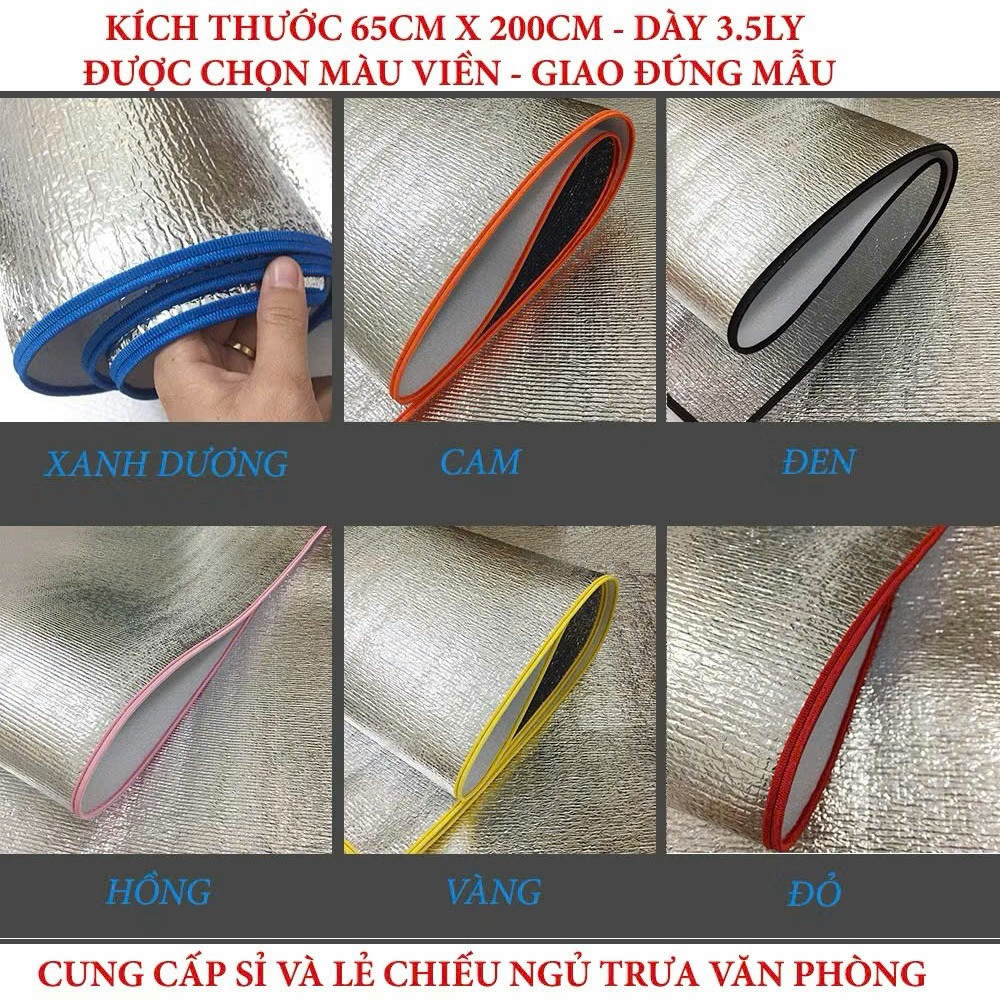 [ 65CM X 200CM ] Chiếu ngủ trưa văn phòng cá nhân ( chọn màu viền )