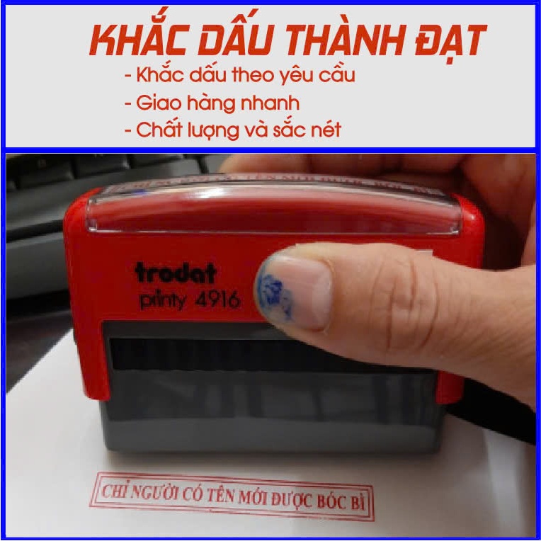 Khắc dấu tên cỡ dài 70mm