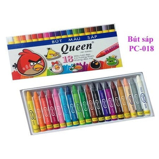 Bút sáp màu Queen chính hãng, bút màu thơm tiêu chuẩn cho bé, SÁP TÔ MÀU 18 MÀU