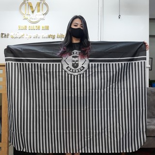 Khăn choàng cắt tóc Barber - đen trắng LK.3
