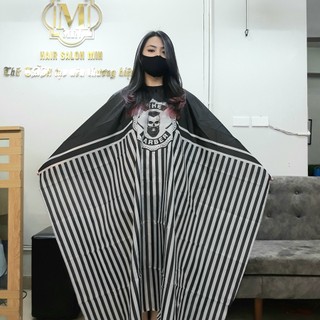 Khăn choàng cắt tóc Barber - đen trắng LK.3