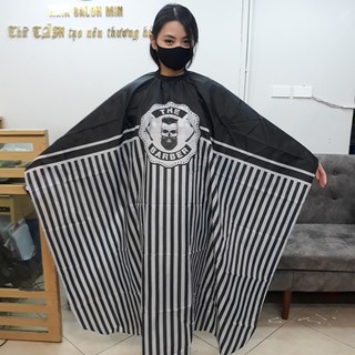 Khăn choàng cắt tóc Barber - đen trắng LK.3