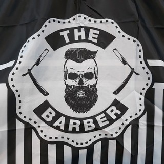 Khăn choàng cắt tóc Barber - đen trắng LK.3