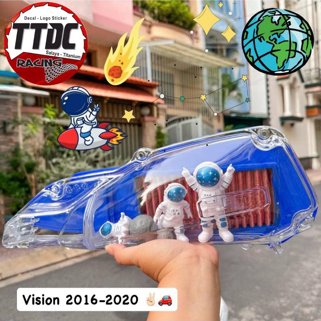 [Tặng thêm bộ phi hành gia]Combo Ốp Pô e Lọc gió Vision 2016/2020 tặng thêm bộ phi hành gia