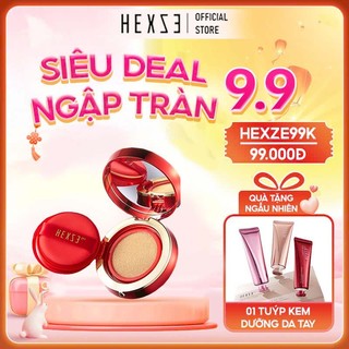 Phấn nước tinh chất hồng sâm HEXZE, Cushion căng bóng, chống lão hóa, nâng tone tự nhiên 