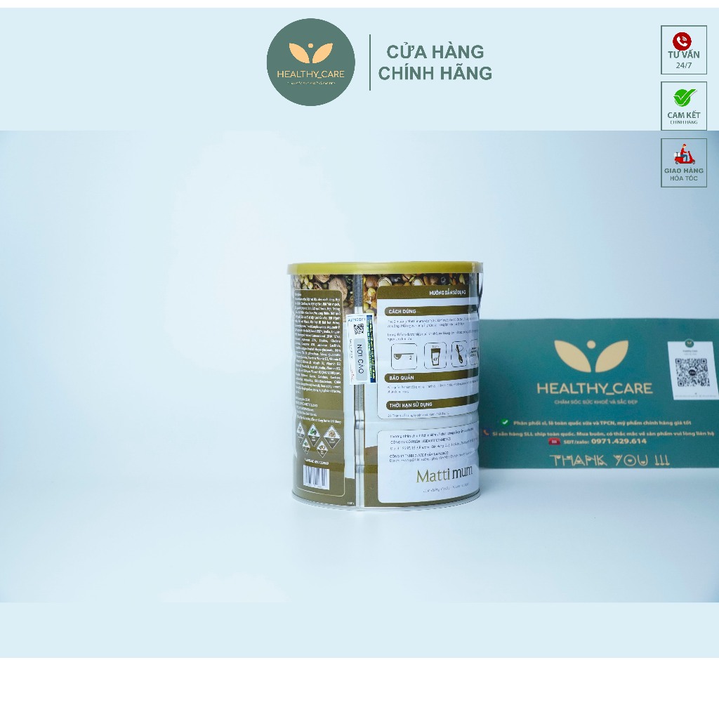 COMBO 3 Sữa Hạt Lợi Sữa Matti Mum TẶNG 1 LON 650GAM _100% Đạm Thực Vật Cho Mẹ Sau Sinh - Hộp 650g