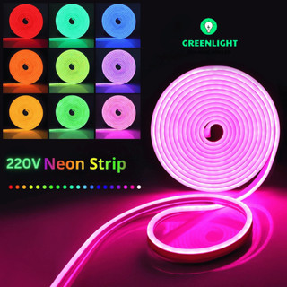 Dây đèn LED Neon 220V Greenlight trang trí đi viền hắt sáng nội thất, trang trí ngoài trời