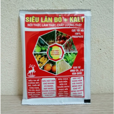 Phân bón siêu lân đỏ dạng dung dịch gói 20ml