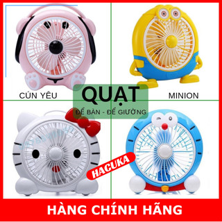 Quạt mini để bàn cắm điện hình thú, Quạt văn phòng 3 tốc độ, Quạt để đầu giường siêu ngộ nghĩnh