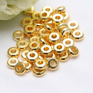 [GIÁ SỈ] SET 100 & 20 Chiếc Đệm Tròn Dẹt - Chặn Bi Nhẫn Vòng - Vàng & Bạc - Phụ Kiện Xâu Vòng Tay Phong Thủy Nam Nữ