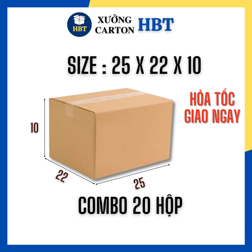 25x22x20 - 20 hộp carton đóng hàng giá rẻ