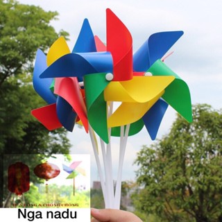 Combo 50 cái - 100 chong chóng nhựa 4 cánh 4 màu cao cấp treo dây hoặc cắm que trang trí trường học,du lịch,kỉ yếu