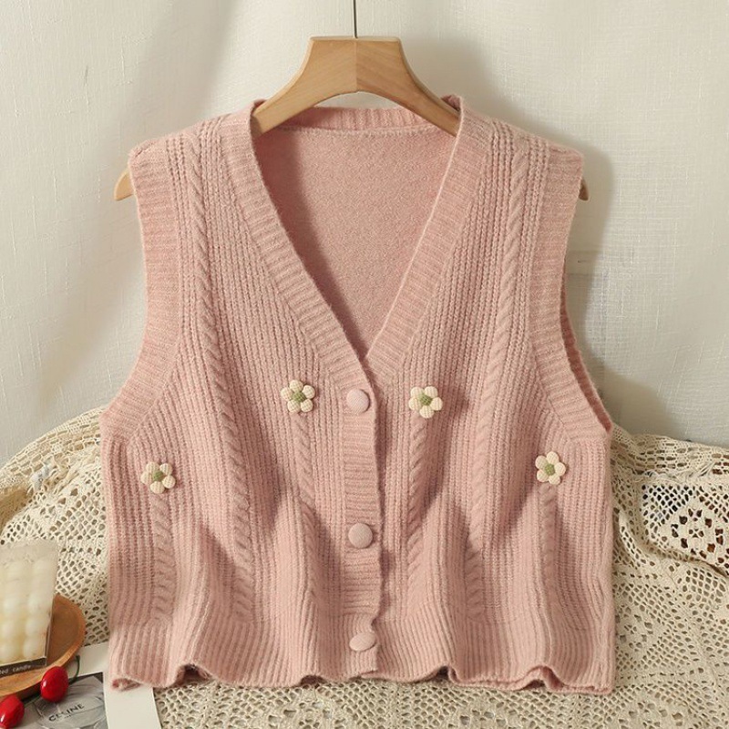 Áo gile len nữ mùa xuân ngọt ngào Hadu shop